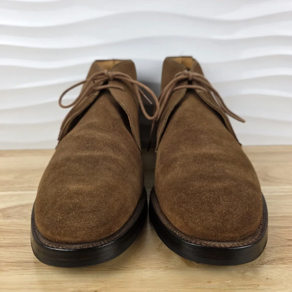 Crockett & Jones Chertsey Chukka Boots Mens Size EU 7.5 E US 8.5 Brown Suede